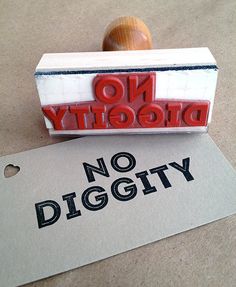 a rubber stamp with the words no digility on it