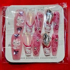 Brand New Size Medium Nails Color Black, Nail Colors, Hello Kitty, Kitty, Size Medium, Brand New, Nails