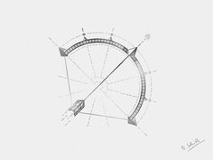 a drawing of a ferris wheel with arrows pointing in the direction of it's wheels