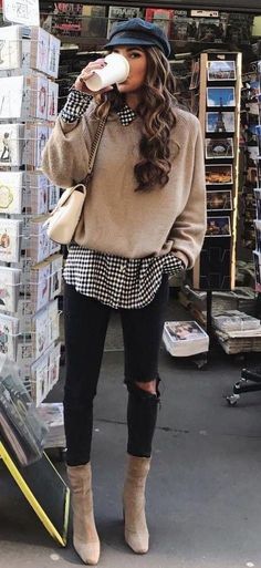 Casual Interview Outfit, Popular Fall Outfits, Pretty Winter Outfits, Clothes Shops, Style Inspiration Casual, Cozy Winter Outfits, Trendy Fall Outfits, Black Outfits, Cute Fall Outfits