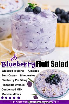 blueberry fluff salad recipe with whipped topping