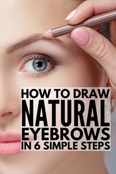 How to Draw Eyebrows Naturally | EASY! 6 step by step tutorials for beginners to teach you how to draw eyebrows using your makeup product of choice! Learn how to fill in your brows with pencil or eyeshadow, learn the secret to getting perfect arches with concealer, and discover the best brow powder and brow products for blondes and brunettes! #eyebrows #eyebrowshaping #brows #browshaping #makeup #makeuptips #beauty #beautytips Trucco Smokey Eye, Teknik Makeup, Draw Eyebrows, Brow Products, Makeup Tips For Older Women, Brow Powder