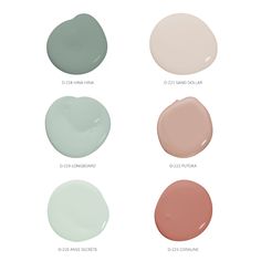 6 teintes de l'ambiance Road Trip par Unikalo : il y a 3 teintes de nuances de vert et 3 teintes de nuance de rose. Sage Bedroom, Princess Room Decor, Baby Spa, Secret House, Baby Room Neutral, Nursery Paintings, House Color Schemes, Princess Room, Room Color Schemes