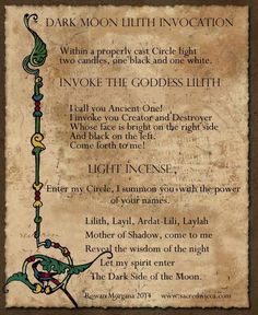 Dark Moon Lilith, Witch Spirituality, Magic Spell Book, Magick Spells, Wiccan Spell Book, Magick Book