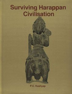 a book with an elephant statue on it's back and the title surviving harpan civilisation