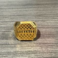 Has Box, Regular Wear And Tear, Good Condition Mens Versace, Versace Ring, Versace Gold, Versace Accessories, Wear And Tear, Ring Color, Mens Accessories Jewelry, Versace, Mens Accessories