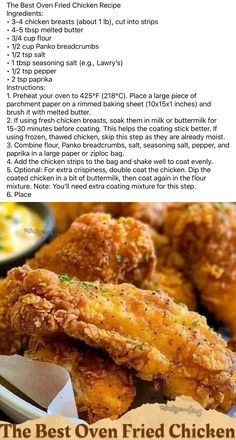 the best oven fried chicken recipe is in this article, and it's easy to make