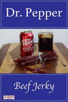 a can of dr pepper next to some bacon