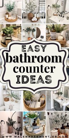 bathroom counter decor ideas - bathroom vanity decor Bathroom Counter Ideas, Bathroom Counter Storage, Counter Storage, Counter Ideas