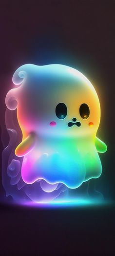 an image of a glowing ghost in the dark