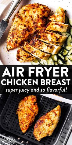 Air Fryer Chicken Breasts, Air Fryer Chicken Breast, Air Fryer Recipes Chicken Breast, Air Fryer Oven Recipes, Air Fry Recipes, Air Fried Chicken, Air Fryer Healthy