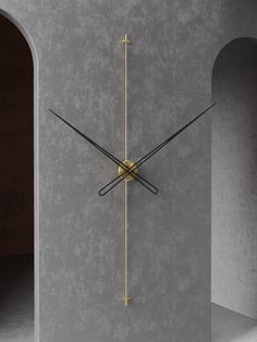 a clock that is on the side of a wall