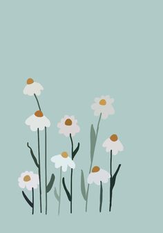 some white and brown flowers on a light blue background with the words, i love you