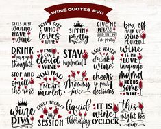 wine quotes svg cut file