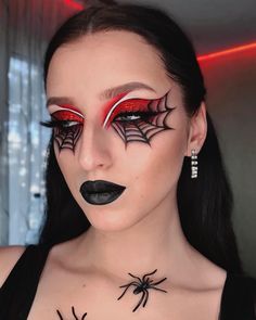 Spiderman Makeup Woman, Spiderman Makeup, Playful Makeup, Spider Makeup, Makeup Creative