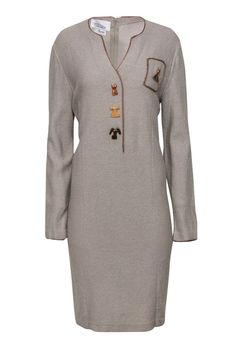 Steve Fabrikant - Vintage Sage Green Long Sleeve Dress w/ Dress Button – Current Boutique Sage Green Long Sleeve Dress, Kitschy Style, Vintage Sage Green, Green Long Sleeve Dress, French Girl Chic, Dress Buttons, Chic Shop, Buy Shoes Online, Green Long Sleeve