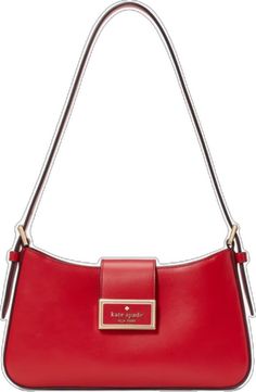 Designer Red Shoulder Bag, Kate Spade Red Evening Bag, Luxury Kate Spade Shoulder Bag With Magnetic Closure, Red Leather-lined Shoulder Bag For Office, Formal Red Kate Spade Bag, Luxury Red Kate Spade Bag, Formal Red Bag With Magnetic Closure, Kate Spade Red Formal Bag, Kate Spade Luxury Red Bag