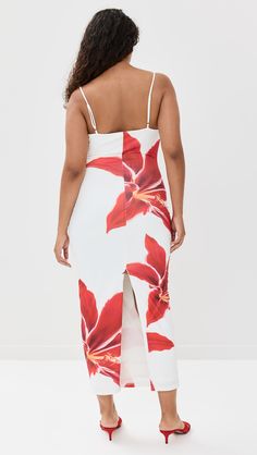 Runaway the Label Deia Midi Dress | Shopbop Midi Dress Elegant, Fitted Maxi Dress, Cami Maxi Dress, So Sánh, Abstract Floral Print, Ladies Gown, Printed Long Dresses, Bodycon Maxi Dresses, Floral Print Maxi Dress