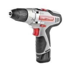 a cordless drill is shown on a white background with the words craftsman written on it