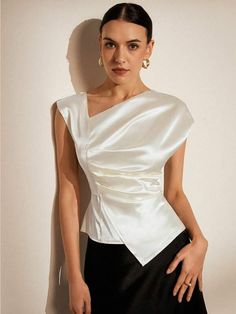 Women Blouses | Fashion Women Blouses | SHEIN USA Blouse For Wedding For Women, Couture Tops Blouses, Women Formal Tops, Sunday Tops For Women, Fashion Tops Blouse Unique, Elegant Tops And Blouses, Sunday Top Design, Sunday Dress Outfit, Blouse With Skirt