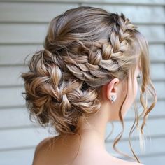 Wedding Hairstyles For Bride Short Hair, Gorgeous Wedding Hairstyles, Bridemaids Hairstyles, Braided Crown Hairstyles, Formal Hairstyles For Long Hair, Rave Hair, Guest Hair, Hair Upstyles