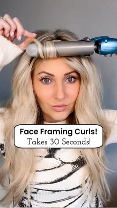 I shared this trick really quick in my stories a while back & got SO many messages basically saying, “I tried this & it’s such a great… | Instagram Medium Hair Wedding Guest, Curl Techniques, Face Framing Curls, Medium Hair Wedding, Easy Curled Hairstyles, Face Framing Hair, Fabulous 50, Texas Hair, Mom Hair