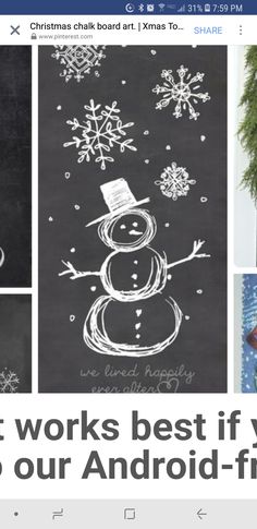 the facebook page for christmas chalk art