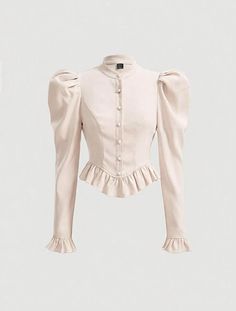 Trending Blouse, Inverted Triangle Outfits, Gigot Sleeve, Ruffle Hem Blouse, Royal Clothing, Lace Dress Styles, Elegant Dresses Classy, Everyday Fashion Outfits, Hem Blouse