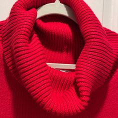 Brand New. Never Worn. Red Old Navy Oversized Knit Sweater With Turtle Neck. Size Women’s X-Large. Pair It With Leggings For The Perfect Look. Smoke Free/Pet Free Home. Red Knit Tops For Winter, Red Knit Outerwear For Cold Weather, Red Ribbed Sweater For Spring, Red Chunky Knit Sweater For Spring, Knit Red Outerwear For Cold Weather, Oversized Red Winter Tops, Casual Red Sweater For Cold Weather, Cozy Red Sweater For Spring, Cozy Red Winter Tops