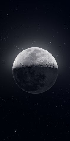 an artist's rendering of the moon in space