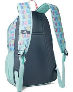 NWT Adidas Foundation 6 Unisex OSFA 15" Laptop Backpack, Flash Aqua/Pink Spark | eBay Adidas Sports Bag In Pink, Adidas Blue Backpack, Blue Adidas School Bags, Multicolor Sports Backpack For Back To School, Adidas Blue School Bags, Adidas Pink Backpack For Daily Use, Pink Adidas Backpack For Daily Use, Adidas Backpack For Students, Back To School, Pink Adidas Travel Backpack