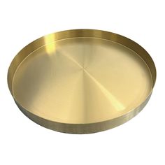 a round metal tray on a white background