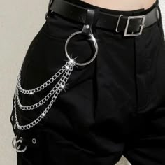 New In Original Packaging Adjustable Length Black Pu Leather With Chain Belt Detail Width: 1.1” Length: 41.3” Belt Chains Aesthetic, Goth Belt Chain, Aesthetic Belts Grunge, Chain Belts Outfit, Multiple Belts Outfit, Silver Belt Chain, Black Aesthetic Clothing, Belts Grunge, Chain Pants Outfit