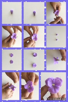 step by step instructions on how to make an origami flower with paper flowers