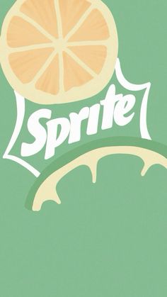 an orange slice with the word sprite on it