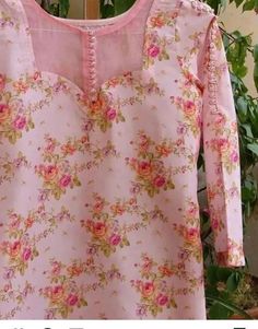 #fashion #summerstyle #summerdress #neck #design Desi Ootd, Summer Kurti, Lawn Dress Design, Lawn Designs, Trendy Kurti, Plain Suit, Muslim Clothes, Gala Design