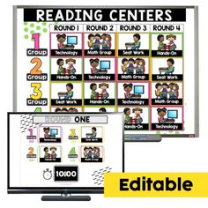 the reading centers poster is displayed on a wall