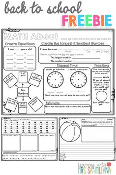 the back to school freebie is an easy way to teach students how to read and practice