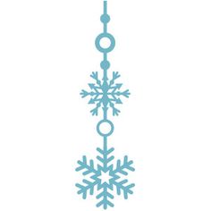 a snowflake hanging from a chain on a white background