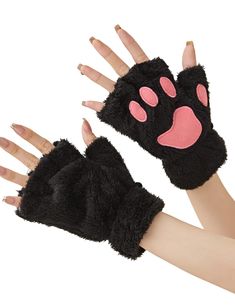 PRICES MAY VARY. Experience the comfort and warmth of these OTPEH Cat Paws Gloves, made with soft and furry material that feels incredibly cozy on your hands. Unique Design: These fingerless gloves feature cute bear paw prints, adding a playful and adorable touch to your outfit. Versatile Usage: Whether you're cosplaying, attending a costume party, or simply want to add an extra flair to your everyday look, these gloves are perfect for all occasions. Easy to Wear: The fingerless design allows fo Beautiful Gloves, Claw Gloves, Paw Gloves, Winter Mittens, Soft Winter, Cold Weather Gloves, Bear Paw, Cat Claws, Fingerless Mittens