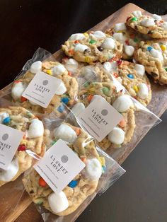 cookies with marshmallows and candy on them