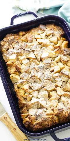 This is a twist on the classic French toast breakfast treat! Overnight French Toast Bake is made with fresh apples and Brioche bread cubes that are soaked in a creamy egg custard. Hands down, this will be the best brunch entrée on the table!