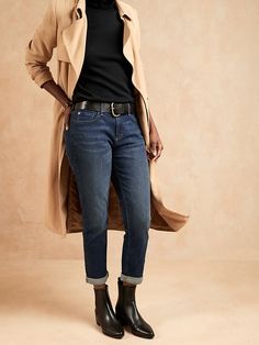 Girlfriend Jeans Outfit, Banana Republic Outfits, Boyfriend Jeans Outfit, Jeans Outfit Winter, Jeans Outfit Fall, Black Jeans Outfit, Business Casual Outfits For Work, Girlfriend Jeans