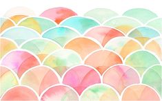 an abstract watercolor background with lots of different colors and shapes on the bottom half