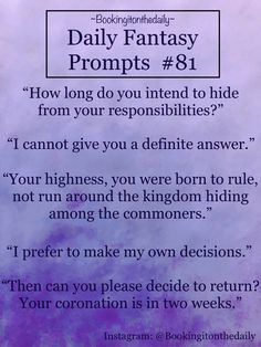 a purple and blue background with the words, daily fantasy prompts 81 how long do you intend to hide from your reposition