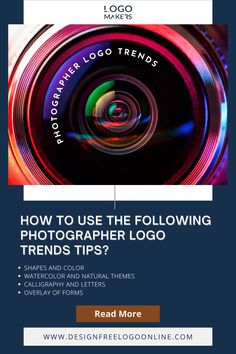 a camera with the words how to use the following logo? and an image of a lens