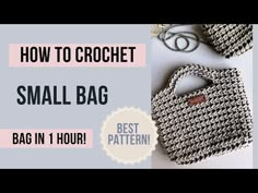 Easy Crochet Bag for Beginners | Step-by-Step Tutorial | How to Crochet a Bag with Macrame Cord - YouTube Crochet Bag Tutorials Video How To Make, Cord Crochet Bag, Knitted Plushies, Crochet Bag For Beginners, Crochet A Bag, Crochet Small Bag, Easy Crochet Bag, Bags Video