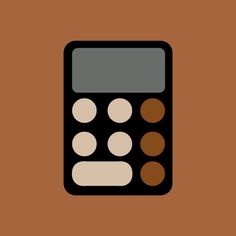 a calculator is shown on a brown background