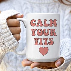 Calm Down Ceramic Mug 15 oz #stylish #peachysunday #keepingitreal #fashionista #style #dailymotherhood #ltkstyletip #workfromhomemom #dailyparenting #outfitideas4you Homemade Housewarming Gifts, Cup Stand, Pretty Mugs, Novelty Mugs, Cricut Creations, Cricut Projects Vinyl, Funny Coffee Mugs, Calm Down, Coffee Love