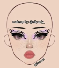 Creative Eye Makeup Design, Makeup Charts, Face Charts, Makeup Face Charts, Halloween Eye Makeup